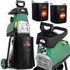 GARDEBRUK® Trituratore Elettrico Silenzioso a Rullo 3100W Biotrituratore Sacchi di Raccolta 2x60L Tritatutto da Giardino