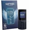 savvies 6 Pezzi Pellicola Protettiva per Nokia 110 4G (2023) Protezione Schermo Trasparente