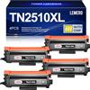 Lemero TN2510XL Toner MFC-l2827dw MFC-l2800dw 3000 Pagine Nero 4-pezzi