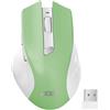 Acer Mouse Wireless Ergonomico, mouse computer ottico USB senza fili, 2,4 GHz con ricevitore mini USB, 1600 DPI regolabile, 6 pulsanti, compatibile con PC/Mac/Laptop/Chromebook