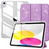 TiMOVO Cover per iPad A16 11. Gen 11"&10. Gen 10,9", Glitter Taro Violetta