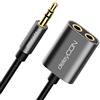 deleyCON 1x Jack da 3,5mm Audio Splitter Audio Adattatore AUX Jack per Cavo Audio Cavo Spina in Metallo Telefono Cellulare Smartphone Tablet Cuffia Ricevitore Hi-Fi