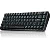 Dierya DK68 Tastiera Gaming Wireless,60% Tastiera Meccanica Bluetooth/2.4G/USB-C RGB,Interruttore Blu,Double-Shot ABS Keycaps Compatibile con Win/Mac,Nero(Layout US,QWERTY)