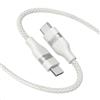 Anker Cavo USB-C di Ricarica Veloce 240W, Design Intrecciato e Riciclato, per iPhone 16/16 pro/16 Plus/16 pro Max, MacBook pro, iPad pro, iPad Air 4, Galaxy S23 e Altro Ancora(0,9m, Bianco)