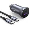 UGREEN 30W Caricatore Auto USB C con Cavo 1M Accendisigari USB PD QC 3.0