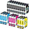 Jettruemedia 16XL Cartucce d'inchiostro Compatibili con Epson WF-2510, Confezione da 18