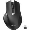 Acer Mouse Wireless Ergonomico, mouse computer ottico USB senza fili, 2,4 GHz con ricevitore mini USB, 1600 DPI regolabile, 6 pulsanti, compatibile con PC/Mac/Laptop/Chromebook