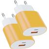 Samneer Caricabatterie veloci 25W USB C Alimentazione Adattatore Spina USB A