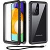 Beeasy Cover Impermeabile per Samsung Galaxy A52s 5G, Robusta Custodia Antiurto con Protezione per Lo Schermo, Protezione Completa Davanti e Dietro Compatibile con A52 4G/5G 6.5" (Nero)