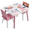 EUGAD Tavolo per Bambini con 2 Sedie, Rosa
