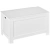 HOMCOM Panca Contenitore Multiuso, 2 Maniglie, 81x40x46cm, Bianco