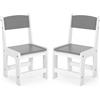 MAMIZO Set di 2 sedie per bambini in legno, a partire da 1 anno, altezza seduta 27 cm, sedie per bambini fino a 80 kg, 55 x 30 x 28 cm, per cameretta dei bambini, con schienale e poggiapiedi, in