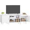 Hzuaneri Mobile Porta TV, 140 cm Bianco, Mobile Porta TV Con 2 Mobili