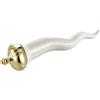 Baroni Home Corno Portafortuna Napoletano in Ceramica Colorata, Soprammobile Tipico, Cornetto Decoraivo, Amuleto (M, Bianco)