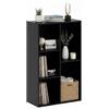 Baroni Home Libreria a Cubi Componibile, Scaffale Modulare Nero a 5 Scomparti, Mobile Multiuso per Soggiorno, Camera e Ingresso, Design Moderno, Montaggio Semplice, 24x50x80cm