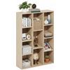 Baroni Home Libreria a Cubi Componibile, Scaffale Modulare a 11 Scomparti, Mobile Multiuso per Soggiorno, Camera e Ingresso, Design Moderno, Montaggio Semplice Effetto Legno Naturale, 24x74x106cm