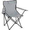 Baroni Home Sedia Campeggio Pieghevole da Esterno Giardino, Sedia Camping Portatile Pieghevole, Seduta da Campeggio e Pesca con Vano Porta bibite, Colore Grigio 50x50x80 cm