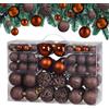 Deuba® Palline per Albero di Natale Set 100pz Lucide Opache Palle Natalizie Ø 3/4/6 cm Decorazioni Addobbi Natalizi