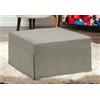 Talamo Italia - Letto pieghevole Ancilla, Pouf trasformabile in letto singolo, Pouf in tessuto da soggiorno, 100% Made in Italy, 80x80h45 cm, Tortora