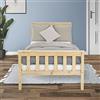 ML DESIGN modern living ML-Design Letto Singolo in Legno di Pino Massiccio 90 x 200 cm Colore Naturale, con Telaio Rete a Doghe Testiera e Pediera, Lettino per Bambini, Giroletto per Ragazzi e Adulti, Struttura Solida