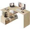 WOLTU Scrivania Angolare, Scrivania Ufficio per Computer, Tavolo da Lavoro