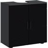 kleankin Mobile Sottolavabo 2 Ante Legno 60x30x60cm Nero