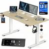 Casaria® Scrivania Elettrica 140 x 70 cm Ergonomica Regolabile Altezza Caricatore Wireless Porta USB-C/A Display LCD Funzione Memoria Carico Max 80kg