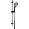 Detbom Set Asta doccia 70cm con Doccetta 3 Funzioni DETBOM, Acciaio Inox 304, Nero