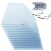 GARDEBRUK® 14x Lastre Alveolari Policarbonato 4mm 10,25 m² Pannelli Serra Doppia Parete 1210x605 50x Clip in Acciaio Inox