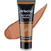 Artecho - Vernice acrilica marrone (120 ml / 4,05 fl oz) in tubi, vernici per arte e artigianato per pittura su tela, roccia, pietra, legno, tessuto, materiale artistico