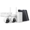 Reolink 4K 360° Pan&Tilt Telecamera Wi-Fi Esterno Kit, Batteria da 20000mAh
