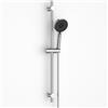 Detbom Set Asta doccia 90cm con Doccetta 3 Funzioni, DETBOM Soffione Regolabile e Tubo Flessibile di Supporto al Sistema Doccia, Colonna Doccia senza Miscelatore, Acciaio Inox 304 -Cromo
