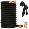 XIBALOM Tubo da Giardino Estensibile Ispessito 15m 50FT Canna Acqua con 8 Funzioni con Pistola Acqua Giardino & Adattatore Universale 1/2" e 3/4 per Prato, Giardino