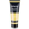 Artecho Vernice acrilica oro iridescente, 120 ml, impermeabile e resistente alla luce, ad asciugatura rapida, vernice acrilica per tela, legno, tessuto, artigianato, pelle e pietra.