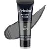 Artecho Mars Black - Tubetti di pittura acrilica da 120 ml, per pittura su tela, roccia, pietra, legno, tessuto, materiali artistici