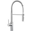 CECIPA Rubinetto Lavello Cucina Molla con 2 Tipi di Getto, Miscelatore Cucina con Doccetta Estraibile, Arco Alto Rubinetto con Molla e Girevole 360°, Miscelatore in Acciaio Inox
