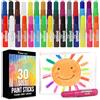 Zenacolor 30 bastoncini di vernice per bambini, forniture artistiche per bambini, in tinta unita