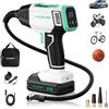 HAUSHOF Compressore Aria Portatile, Mini Compressore a Batteria con 2000 mAh, 4 Modi Intelligenti + Manuale, Display Digitale e Spegnimento Automatico per Pneumatici Auto, Moto, Bici e Palloni