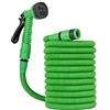 Baroni Home Tubo estensibile da giardino fino a 7,5 metri, Tubo da innaffiatura, irrigazione, lavaggio e pulizia facile da riporre. Pistola 7 getti differenti ergonomica in gomma antiscivolo