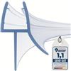 HNNHOME® - Striscia di tenuta in gomma pre-curvata da 870 mm, perfetta per porte in vetro curvate o dritte da 4 - 6 mm, con spazio fino a 20 mm