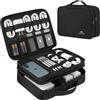 MATEIN Borsa Organizer Cavi da Viaggio Doppio Scomparto Custodia Porta Cavi