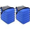 URAQT Panni Auto, 12 Pezzi 500 GSM Panno in Microfibra Superfine, 40cm * 30cm Panno Asciugatura Auto per Cura Moto Casa Parabrezza e Finestrini