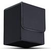 Aolso Deck Box,Magnetic Flip Deck Box Magic con Capacità di 100 Cartes Collezionabili,Scatola Porta Carte per Carte da Collezione MTG,TCG,Yugioh,Commander-Nero/Grigio