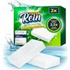 TIEFENREIN Spugna Magica PRO 2 pezzi - Novità: spugna magica per muro con una durata 2,5 volte superiore | Gomma Magica extra resistente | Magic Eraser rimuove lo sporco da pareti, scarpe, cucine e bagni