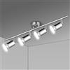 URAQT Faretti da Soffitto Orientabili, Faretti LED da Soffitto con 4 Attacco GU10, Lampadario Faretti LED Soffittos, Moderna Faretto da Parete Interno per Barra, Cameretta, Cucina, Senza Lampadina