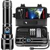 Blukar Torcia LED Potente Professionale Ricaricabile, Alto Lumen con Zoom