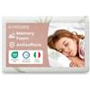 MIMUSELINA Cuscino Memory Foam Bambini 50x30x5,5 cm | Cuscino Antisoffoco Neonato in Schiuma Viscoelastica Traspirabile | Cuscini letto e Culla con Rivestimento Aloe Vera Sfoderabile e Lavabile