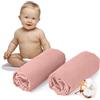 Dreamzie - Set 2 Lenzuolo con Angoli Cotone Bambini - 60x120/ 70x140 - Oeko Tex certificato - Rosa - Lenzuolo con Angoli 60x120/ 70x140