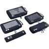 ECOHUB 5 Pezzi Organizer Valigia Compressione Salvaspazio Accessori Viaggio Utili Packing Cubes Set Organizzatore Viaggio Sacchetti Travel Essentials Kit Viaggio Aereo(Blu scuro)