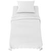 Dreamzie Lenzuola Letto Singolo 90x190 cm - Completo Lenzuola 3 Pezzi in Microfibre - Lenzuolo con Angoli - Lenzuola Sopra - 1 Federa 65x65 - Lenzuola Letto Singolo 90x190cm Bianco